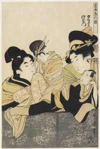 Yu_giri e Izaemon, c. 1801 de Kitagawa Utamaro